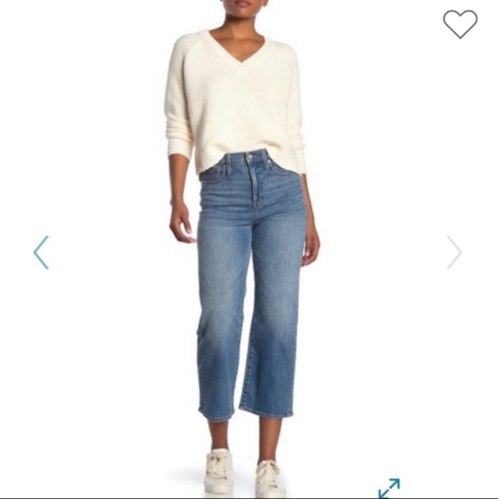 Madewell Slim Fit Wide Leg Stud Jeans, SZ 27, New!